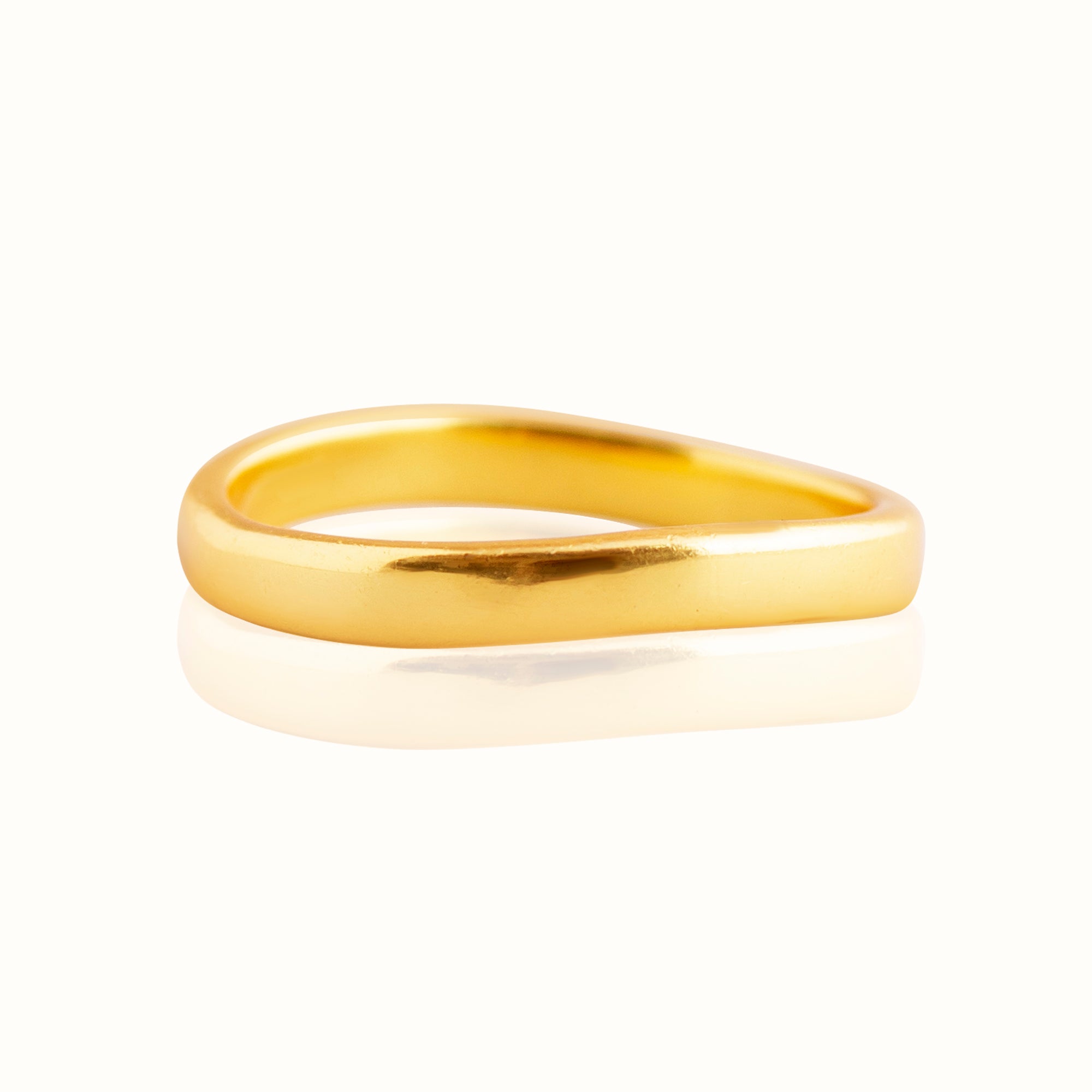 Adjustable Nihira Finger Ring in Smooth Gloss Finish Vinanti Manji