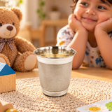 Elephant Silver Glass for Kids – Cosy Children’s Room with Stainless Cup