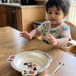 Mickey & Minnie Silver Bowl and Spoon Set for Kids, kid photo 3
