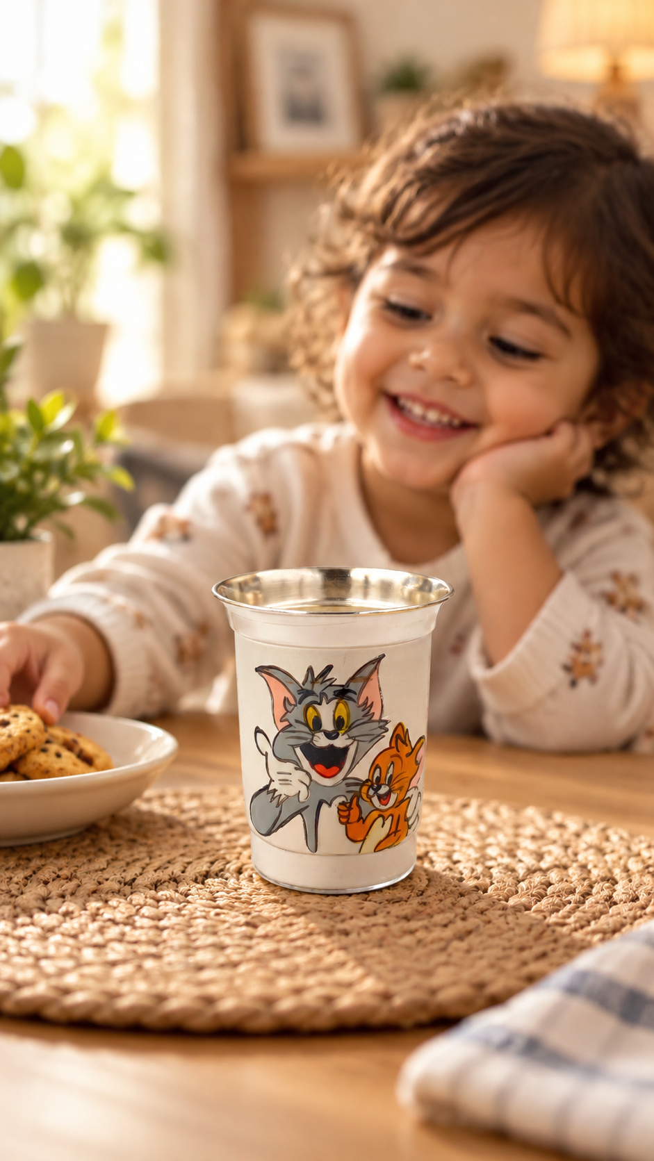 Tom & Jerry Silver Glass for Kids – Wholesome Tom and Jerry Snack Time