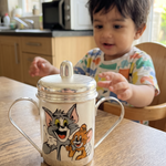 Tom & Jerry Silver Sipper Cup with Handle for Kids, kid photo 1