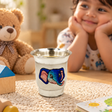 Elephant Silver Glass for Kids – Elephant Cup in a Cosy Playroom