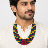 Men's Multicolour Handcrafted Beaded Statement Mala