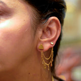 Nazm Gold-Plated 925 Sterling Silver Kaan Chain | Traditional Ear Chain Accessories