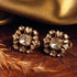 Meher Karan Phool | Uneven Moissanite Polki Western Studs