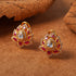 Rani Kamal Karan Phool | Red Spinel & Moissanite Lotus Earrings