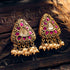 Basra Ke Guche Wale Karan Phool | Patash Work Moissanite & Kempu Earrings