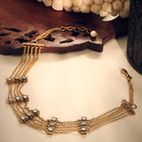 Paanch Ladi Gulband | Victorian Finish Moissanite Layering Choker