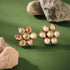 Agni Pushp Karan Phool | Vintage 3D Champagne Moissanite Floral Studs