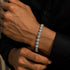 Anti-Tarnish Mixed Metal CZ Ball Necklace for Men