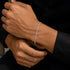 Anti-Tarnish Mixed Metal Classic CZ Thin Tennis Bracelet for Men
