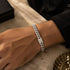 Anti-Tarnish Mixed Metal CZ Cuban Bracelet for Men