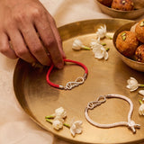 Veera Studded 925 Silver Rakhi