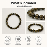 Midnight Edge Beaded Men's Bracelet