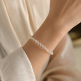 Crystal Clear Beaded Men's Bracelet