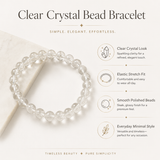 Crystal Clear Beaded Men's Bracelet