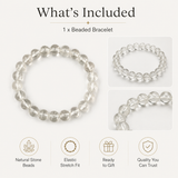 Crystal Clear Beaded Men's Bracelet