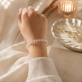 Crystal Clear Beaded Men's Bracelet