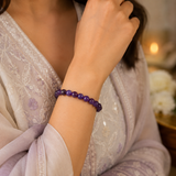 Royal Violet Beaded Men's Bracelet