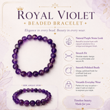 Royal Violet Beaded Men's Bracelet