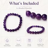 Royal Violet Beaded Men's Bracelet