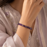 Royal Violet Beaded Men's Bracelet
