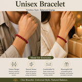 Crimson Carnelian Beaded Men's Bracelet