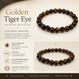Golden Tiger's Eye Beaded Men's Bracelet