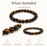 Golden Tiger's Eye Beaded Men's Bracelet