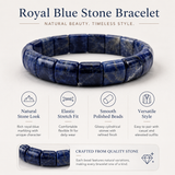 Midnight Blue Grid Men's Cuff Bracelet