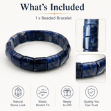 Midnight Blue Grid Men's Cuff Bracelet