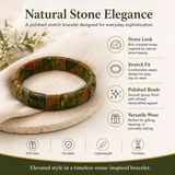 Moss Coral Grid Men's Cuff Bracelet