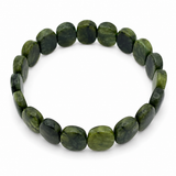 Forest Jade Grid Men's Cuff Bracelet