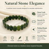 Forest Jade Grid Men's Cuff Bracelet