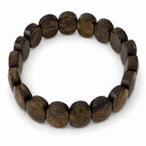 Bronzite Grid Men's Cuff Bracelet