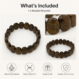 Bronzite Grid Men's Cuff Bracelet