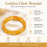 Amber Grid Statement Men's Cuff Bracelet