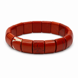 Crimson Grid Men's Cuff Bracelet