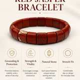 Crimson Grid Men's Cuff Bracelet