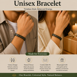 Graphite Coin-Bead Men's Bracelet