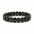 Graphite Coin-Bead Men's Bracelet