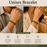 Earth Olive Coin-Bead Men's Bracelet
