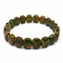 Earth Olive Coin-Bead Men's Bracelet