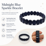 Navy Coin-Bead Men's Bracelet